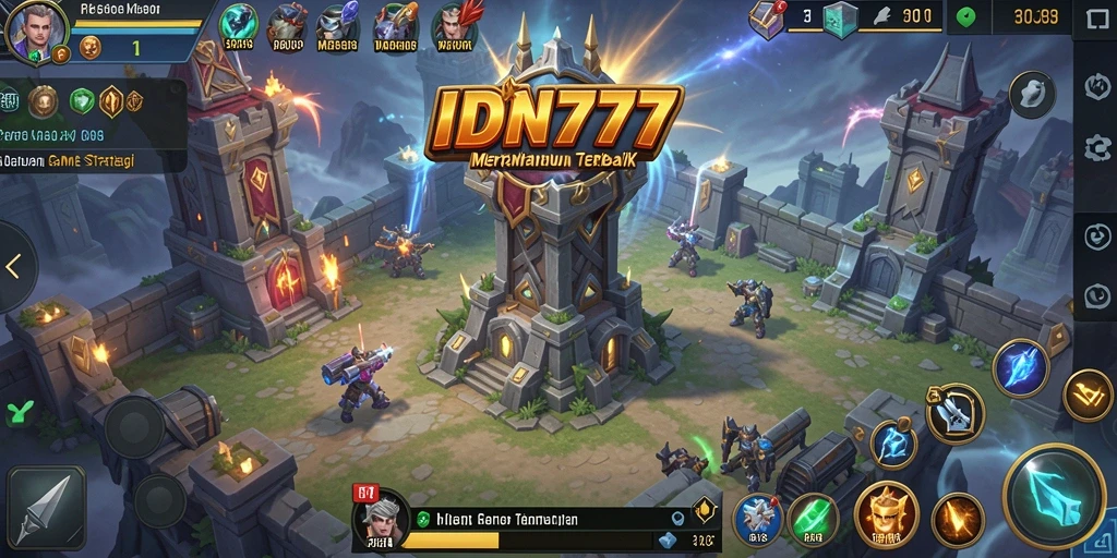 Tangkapan layar dari gameplay menegangkan dalam Tower Defense.