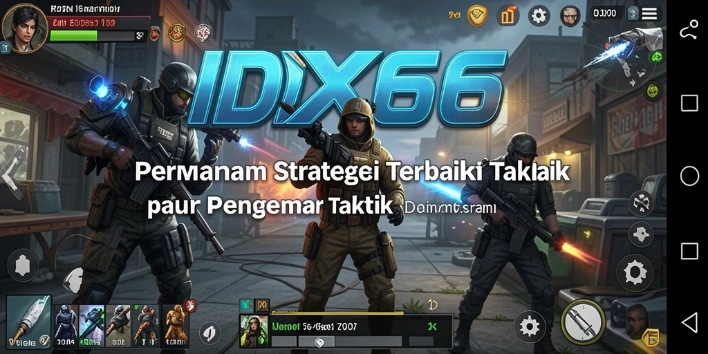 Tampilan gameplay strategi IDX66 dengan pertempuran yang intens.