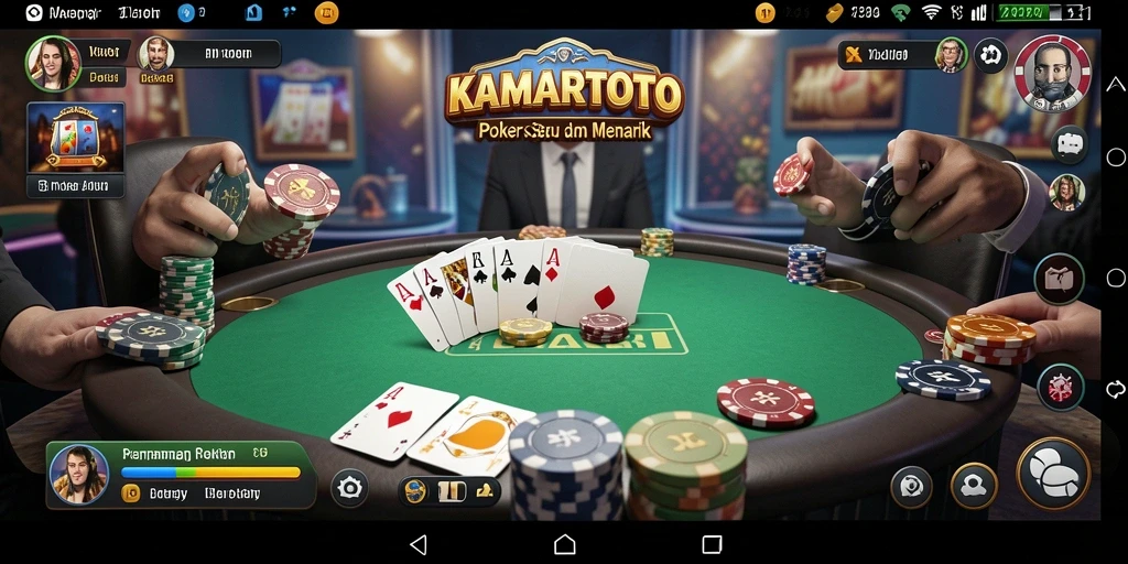 Tampilan menarik dari gameplay Poker KAMARTOTO yang penuh aksi.